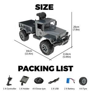 ماشین کنترلی شارژی مدل maxxrace rc Military Truck_اسباب بازی